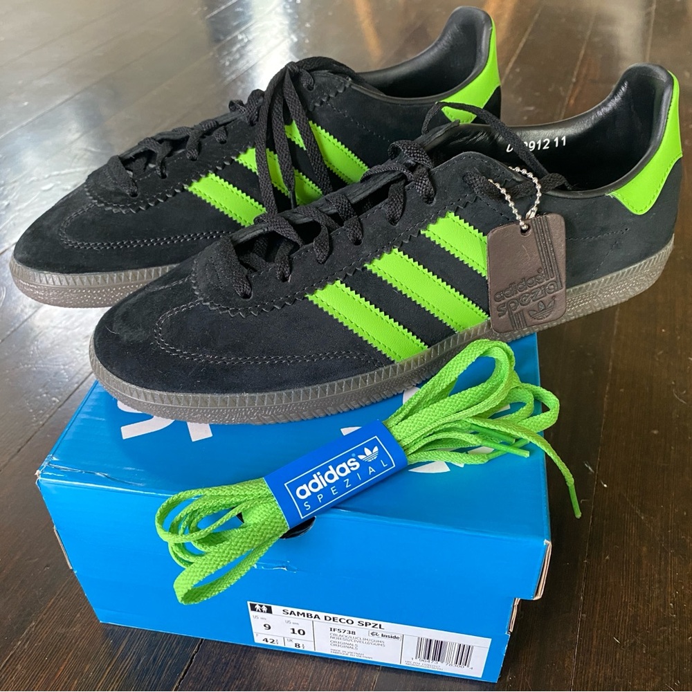 Adidas Samba Deco Black and Green Men's Shoes New in Box